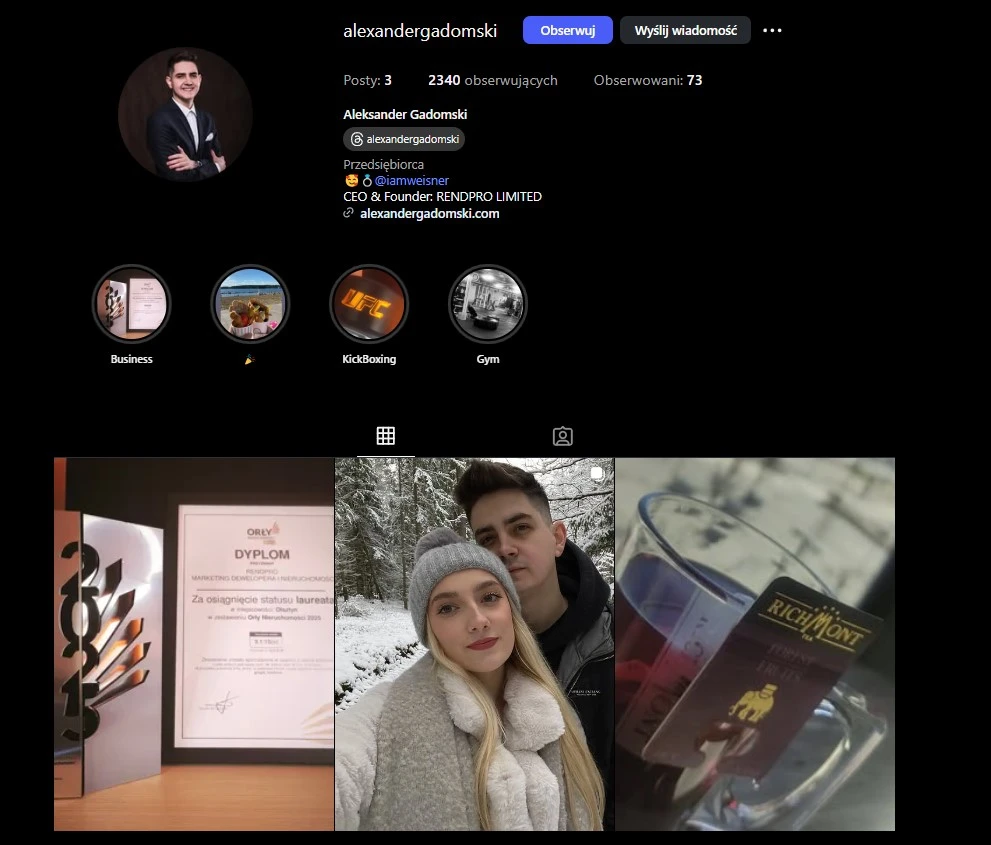 aleksander gadomski rendpro instagram